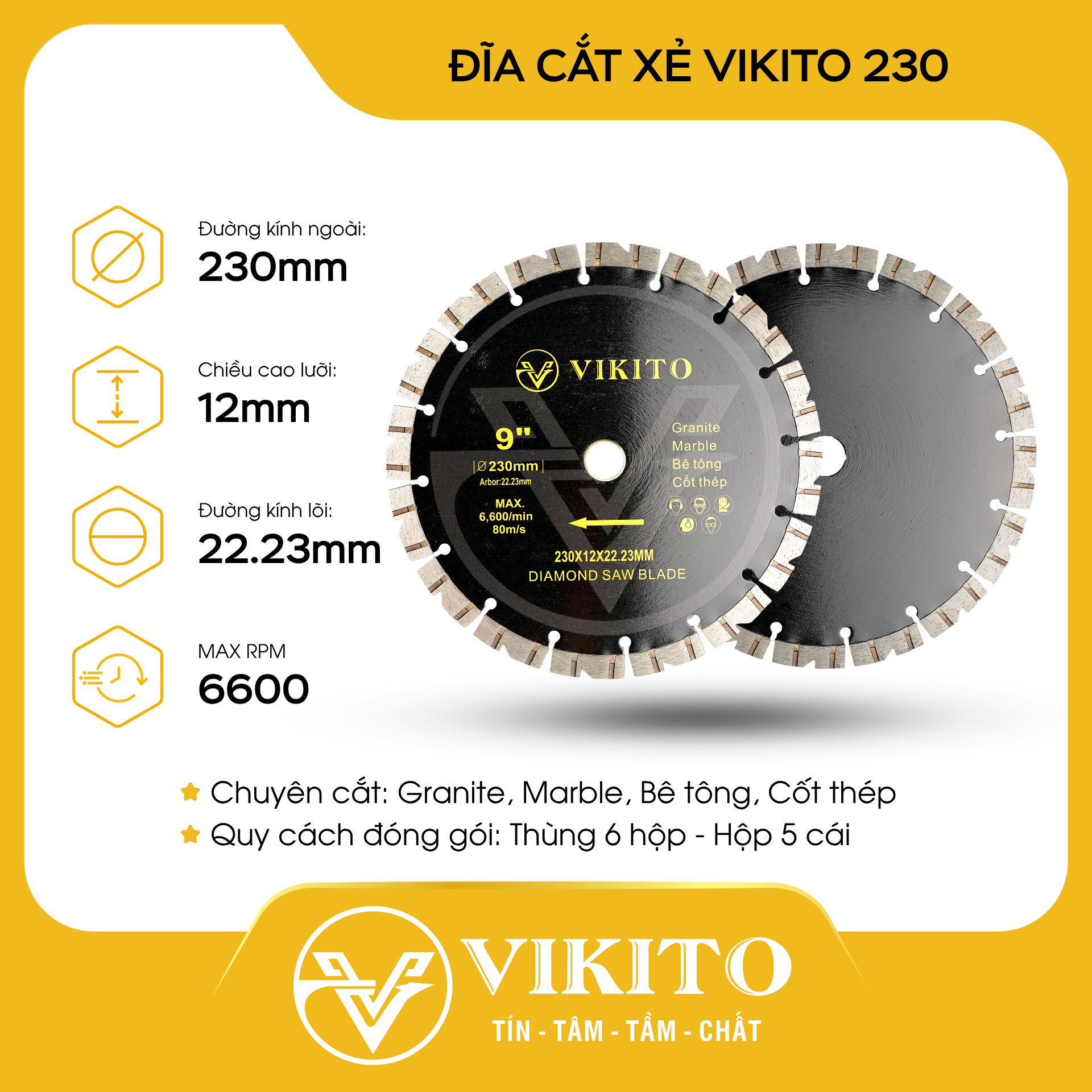Đĩa cắt xẻ VIKITO 230